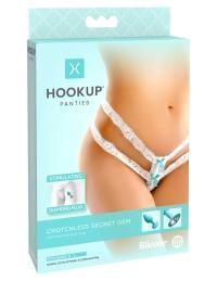 Hookup Panties Crotchless Secret Gem - Black or White - Boink Adult Boutique www.boinkmuskoka.com Canada