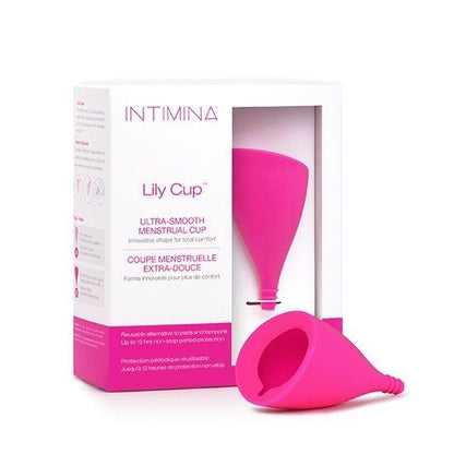 Intimina - Lily Cup, Size A or B - Pink Mentrual Cup - Boink Adult Boutique www.boinkmuskoka.com Canada