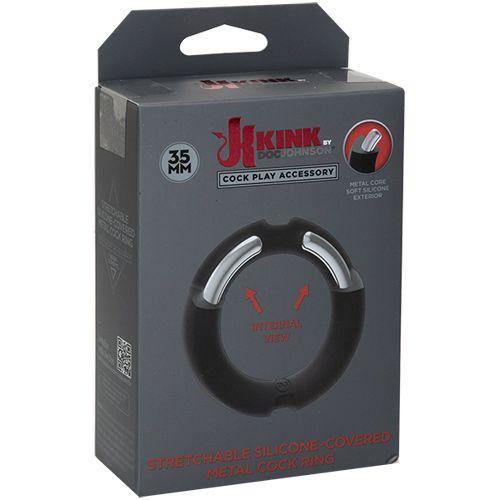 Kink - Silicone Covered Metal Cock Ring - 35mm - Boink Adult Boutique www.boinkmuskoka.com Canada