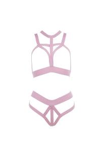 Kitten In Love & Lust - Bra & Thong Set - Pink O/S - Boink Adult Boutique www.boinkmuskoka.com Canada