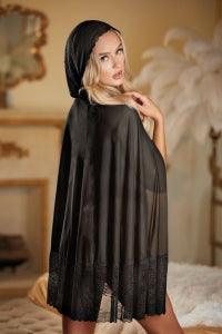 Lace and Mesh Cape with attached Waist Belt - 2 Sizes - Boink Adult Boutique www.boinkmuskoka.com Canada