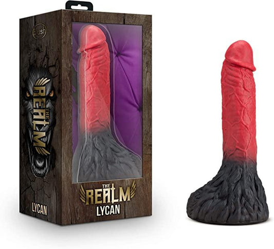 Lycan - Lock On Fantasy Werewolf Dildo in Red by Blush - Boink Adult Boutique www.boinkmuskoka.com Canada