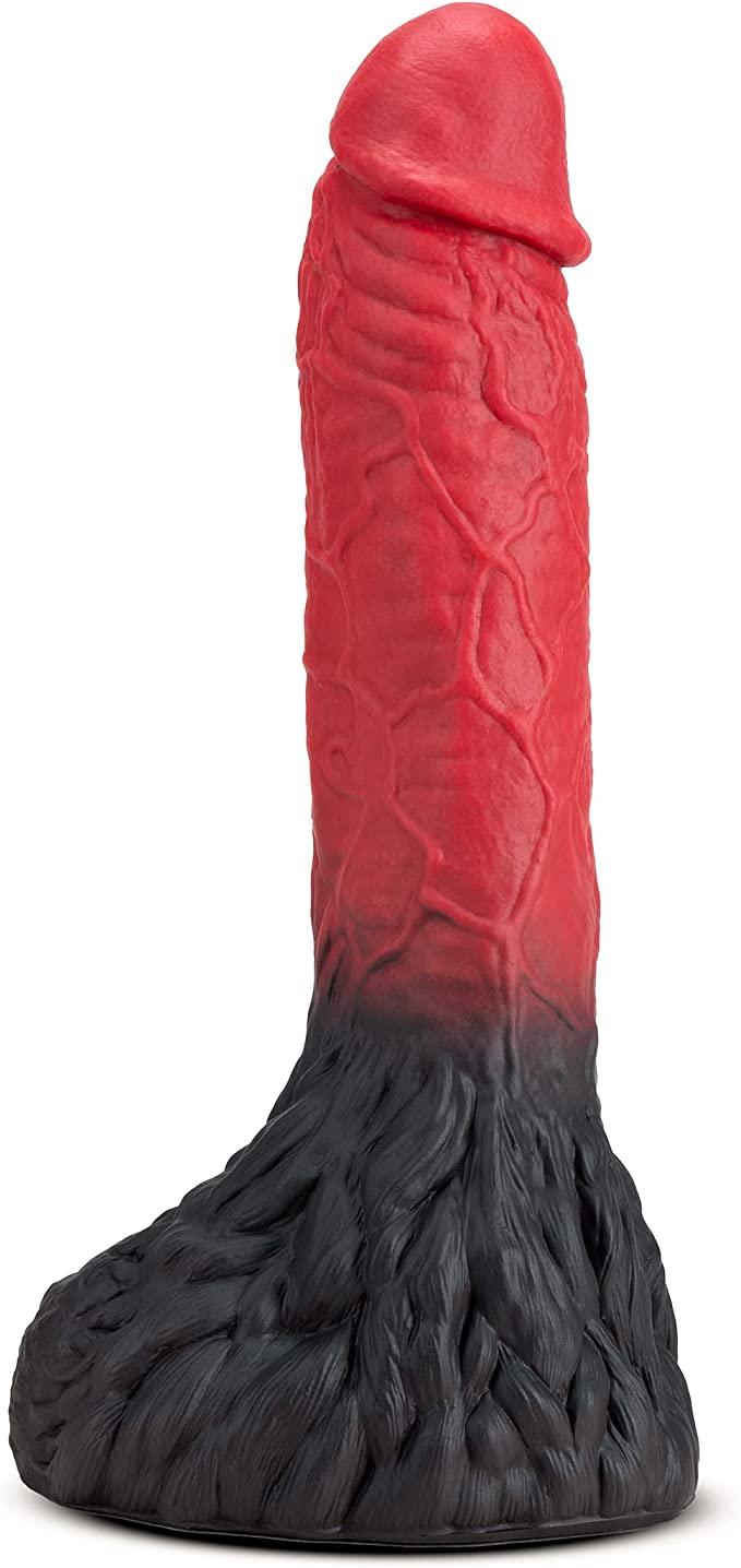 Lycan - Lock On Fantasy Werewolf Dildo in Red by Blush - Boink Adult Boutique www.boinkmuskoka.com Canada