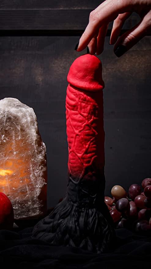 Lycan - Lock On Fantasy Werewolf Dildo in Red by Blush - Boink Adult Boutique www.boinkmuskoka.com Canada