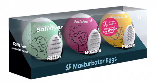 Masturbator Eggs by Satisfyer - Boink Adult Boutique www.boinkmuskoka.com Canada