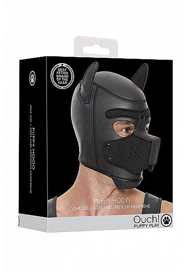 Neoprene Puppy Hood - Black - Ouch! - Boink Adult Boutique www.boinkmuskoka.com Canada