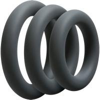 OptiMALE - 3 C-ring Set - Thick - Black or Slate by Doc Johnson - Boink Adult Boutique www.boinkmuskoka.com Canada