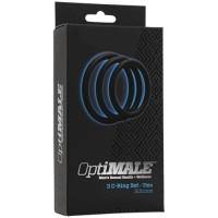 OptiMALE™ - C-Ring Kit - 3 Rings - THIN BLACK by Doc Johnson - Boink Adult Boutique www.boinkmuskoka.com Canada