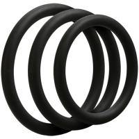 OptiMALE™ - C-Ring Kit - 3 Rings - THIN BLACK by Doc Johnson - Boink Adult Boutique www.boinkmuskoka.com Canada