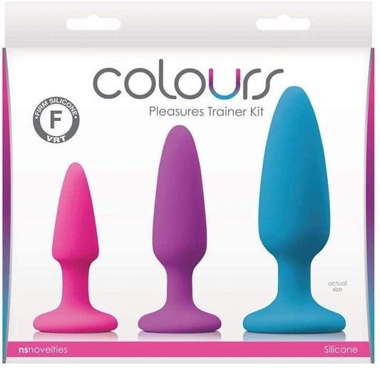 Pleasures Trainer Kit - 3 Sizes Silicone Butt Plug Set by Colours Pleasures - Boink Adult Boutique www.boinkmuskoka.com Canada