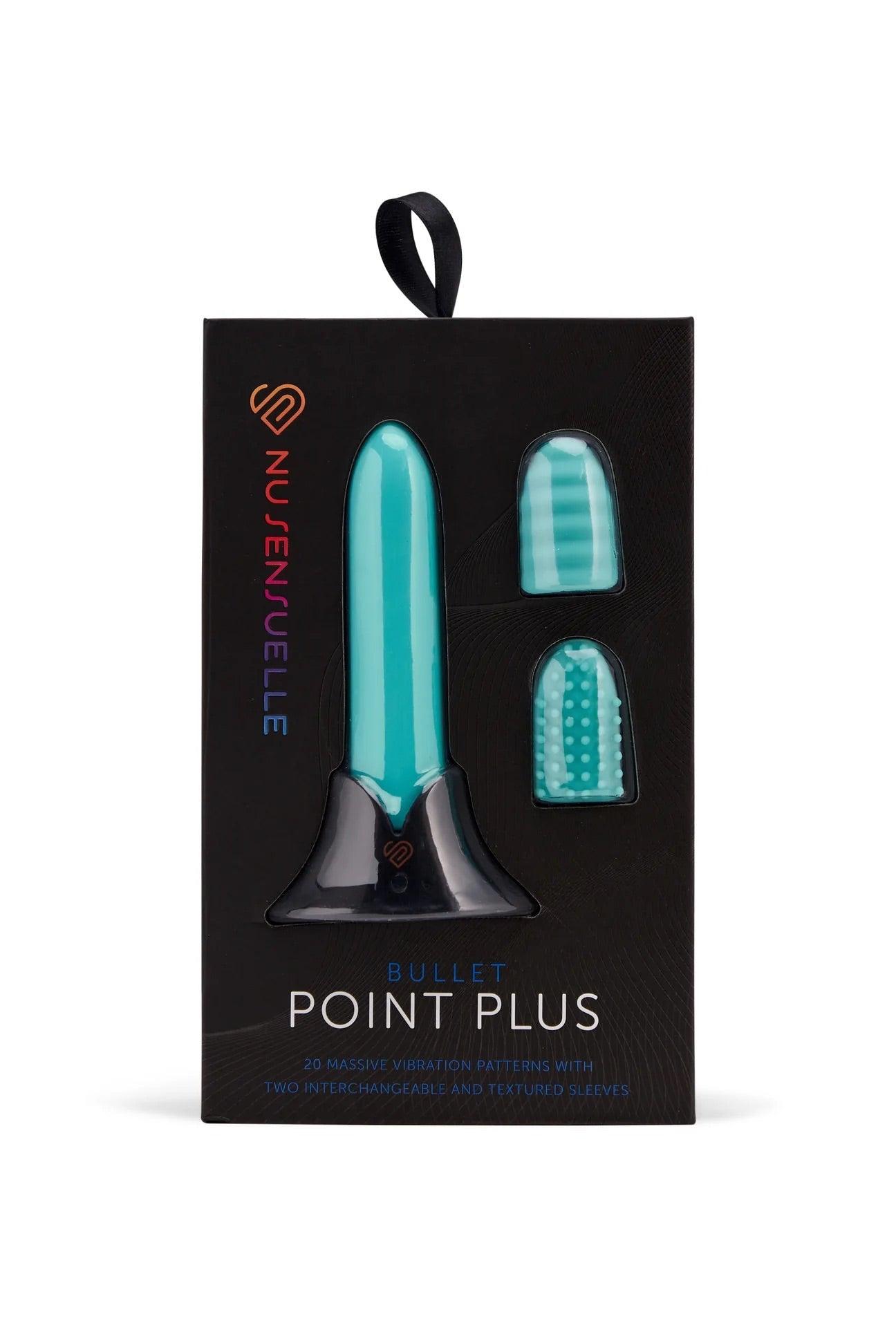 POINT PLUS Bullet - 40% MORE POWER and 2 Textured Sleeves - 2 Colours - Boink Adult Boutique www.boinkmuskoka.com Canada