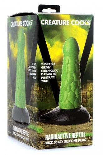 Radioactive Reptile Thick Scaly Silicone Fantasy Dildo by Creature Cocks - Boink Adult Boutique www.boinkmuskoka.com Canada