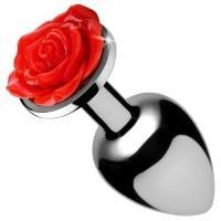 Red Rose - Aluminum Medium Anal Plug by XR Brands - Boink Adult Boutique www.boinkmuskoka.com Canada