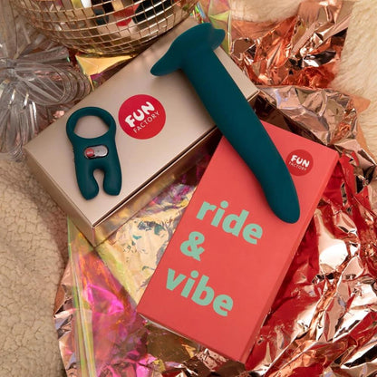 RIDE & VIBE - Fun Factory Gift Set with NOS Cock ring & Limba Flex Dildo in Medium - Boink Adult Boutique www.boinkmuskoka.com Canada