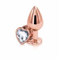 Rose Gold Heart Aluminum Butt Plug by Rear Assets - Boink Adult Boutique www.boinkmuskoka.com Canada