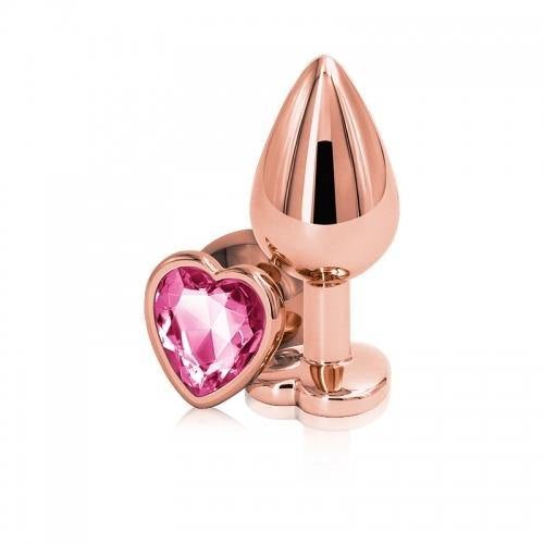 Rose Gold Heart Aluminum Butt Plug by Rear Assets - Boink Adult Boutique www.boinkmuskoka.com Canada