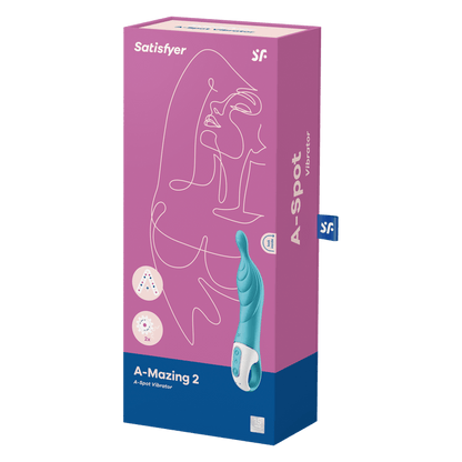 Satisfyer A-Mazing 2 A-Spot Vibrator - Turquoise - Boink Adult Boutique www.boinkmuskoka.com Canada