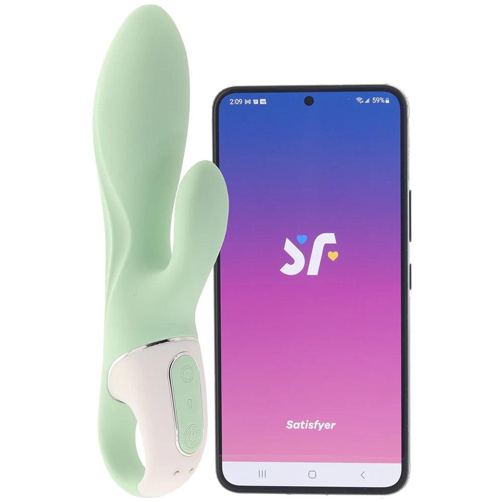 Satisfyer Air Pump Bunny 5+ Vibe In Mint - Inflatable Rabbit Vibe - Boink Adult Boutique www.boinkmuskoka.com Canada