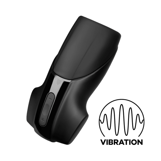 Satisfyer Men Vibration Masturbator in Black - Boink Adult Boutique www.boinkmuskoka.com Canada