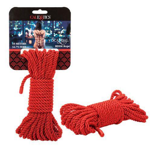 Scandal BDSM Rope 10m - Red - Boink Adult Boutique www.boinkmuskoka.com Canada