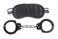 Shadow Cuff Kit - includes mask & handcuffs by Sportsheets - Boink Adult Boutique www.boinkmuskoka.com Canada