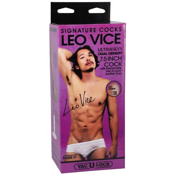 Signature Cocks - Leo Vice - 7.5 Inch ULTRASKYN Cock with Removable Vac-U-Lock Suction Cup - Caramel - Boink Adult Boutique www.boinkmuskoka.com Canada