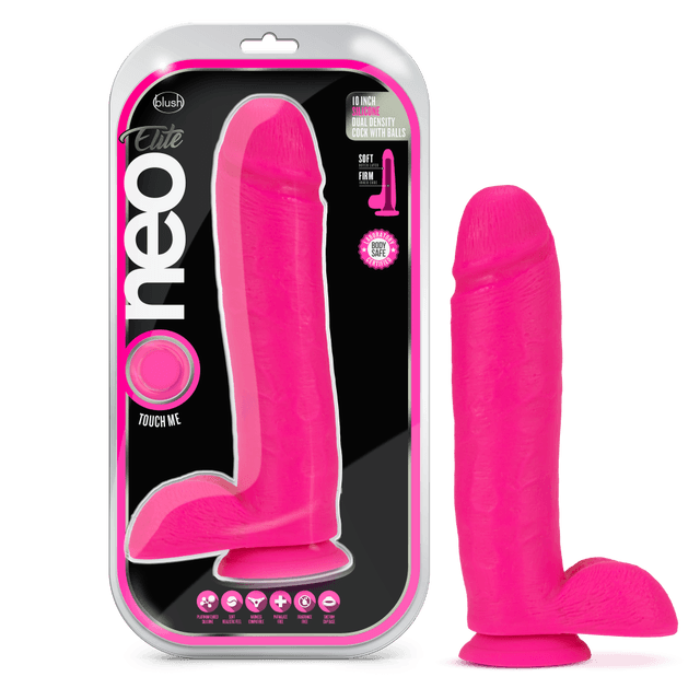 Silicone Dual Density Cock w Balls Dildo by Neo Elite - Boink Adult Boutique www.boinkmuskoka.com Canada