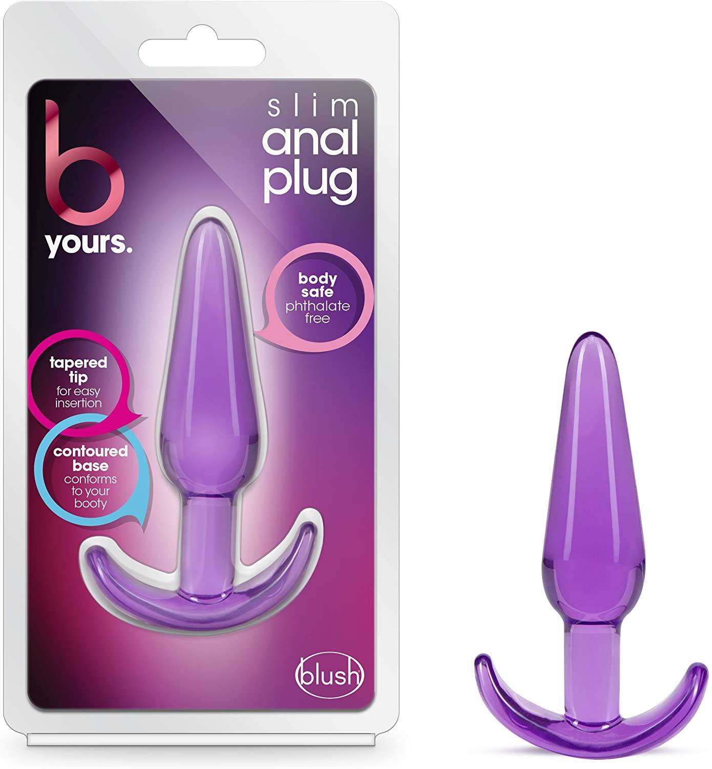 Slim Anal Plug in Purple by B Yours - Boink Adult Boutique www.boinkmuskoka.com Canada