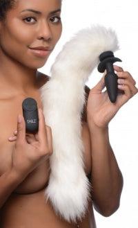 Snap-On Vibrating Silicone Anal Plug & 3 Tails w/ Remote Control by Tailz - Boink Adult Boutique www.boinkmuskoka.com Canada