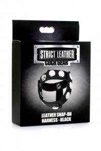 Strict Leather Cock Gear Leather Snap-on Cock Harness - Black - Boink Adult Boutique www.boinkmuskoka.com Canada