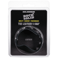 The Leather 5 Snap Cock Ring by Rock Solid - Boink Adult Boutique www.boinkmuskoka.com Canada