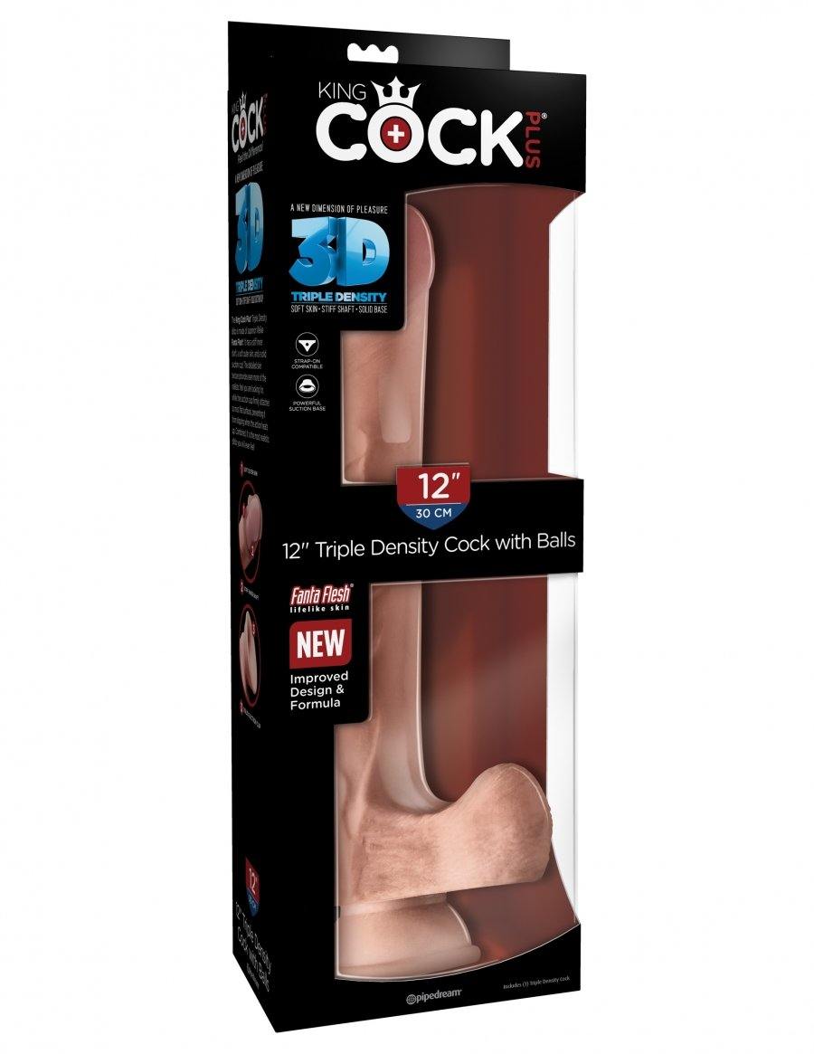 Triple Density Cock with Balls by Kin Cock Plus - Boink Adult Boutique www.boinkmuskoka.com Canada