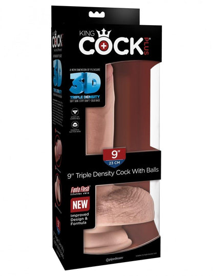 Triple Density Cock with Balls by Kin Cock Plus - Boink Adult Boutique www.boinkmuskoka.com Canada