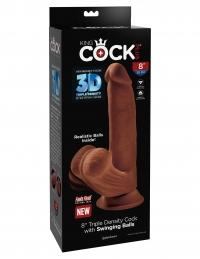 Triple Density Cock With Swinging Balls by King Cock Plus® - Boink Adult Boutique www.boinkmuskoka.com Canada