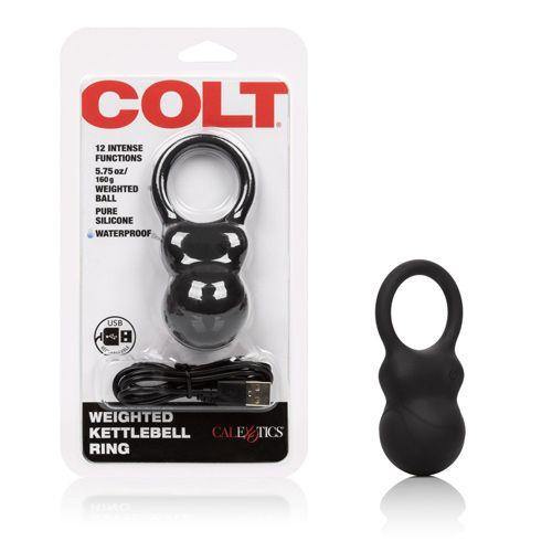 Vibrating Weighted Kettlebell Ring - Black by Colt - Boink Adult Boutique www.boinkmuskoka.com Canada