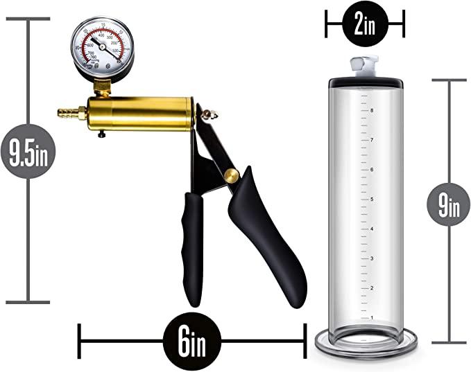 VX6 | Vacuum Penis Pump With Brass Pistol & Pressure Gauge | BLUSH - Boink Adult Boutique www.boinkmuskoka.com Canada