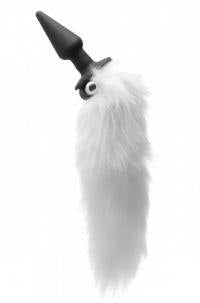 White Fox Tail Vibrating Anal Plug by Tailz - Boink Adult Boutique www.boinkmuskoka.com Canada