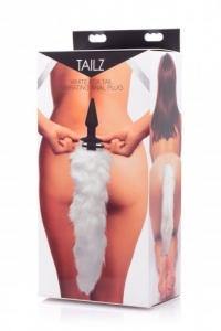 White Fox Tail Vibrating Anal Plug by Tailz - Boink Adult Boutique www.boinkmuskoka.com Canada